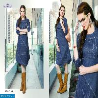 Flashy Wholesale Ready made Denim kurtis